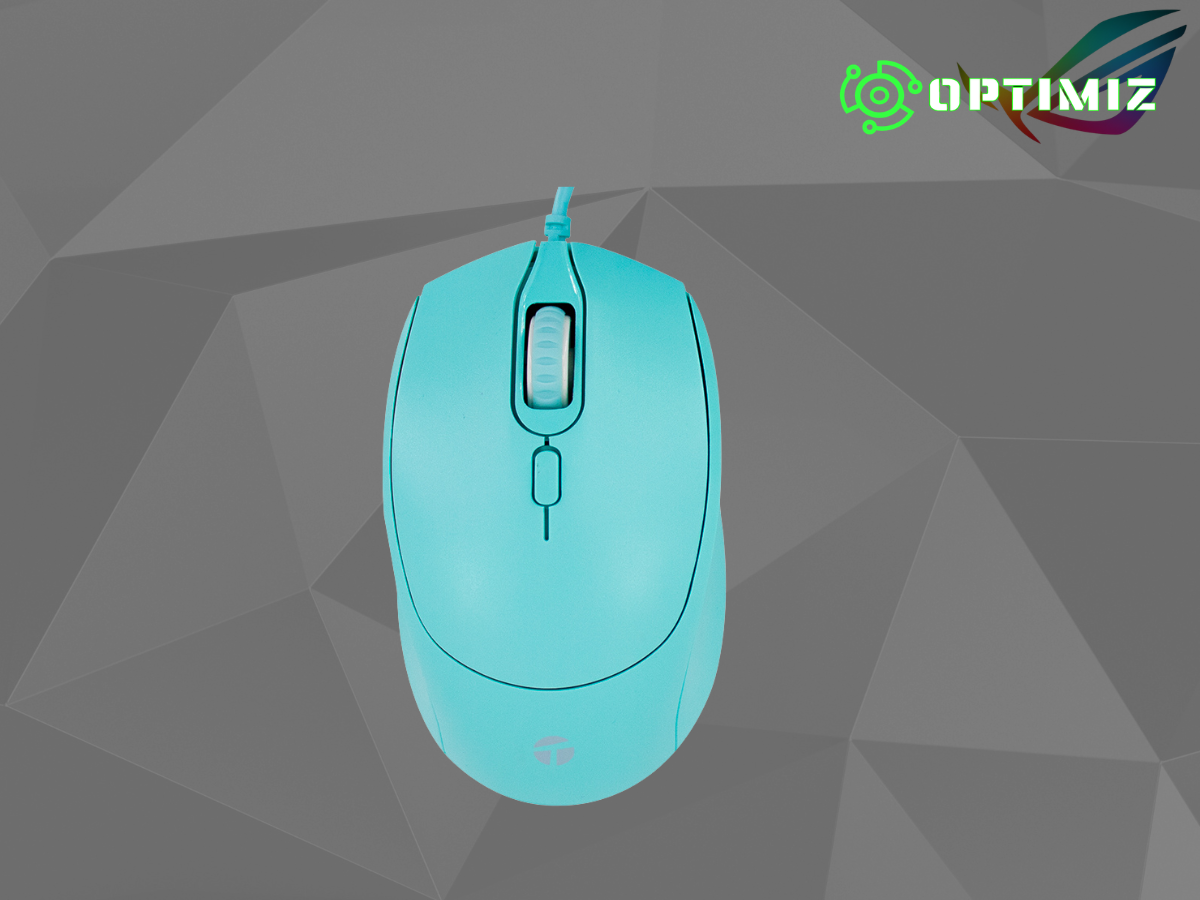 Mouse cableado Teros celeste