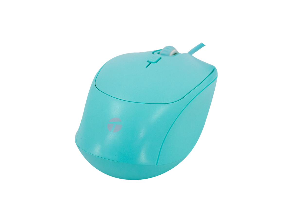 Mouse cableado Teros celeste